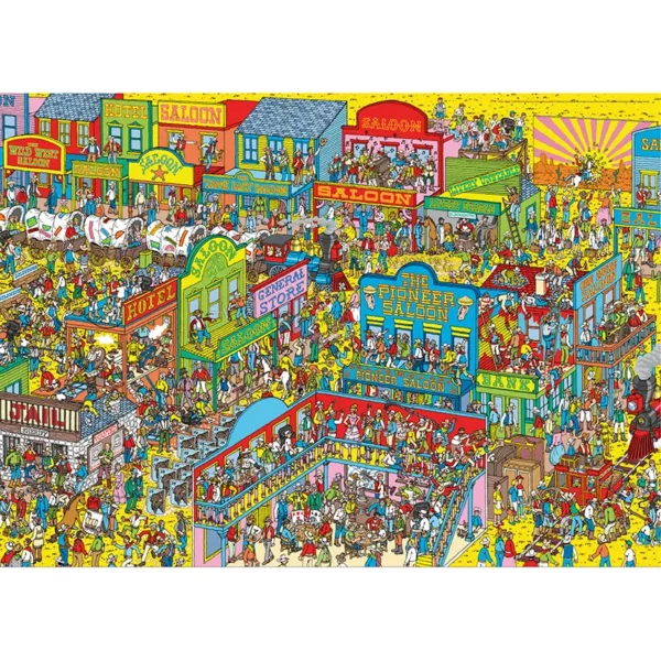 Where's Wally The Wild Wild West 1000 Piece Jigsaw Puzzle image