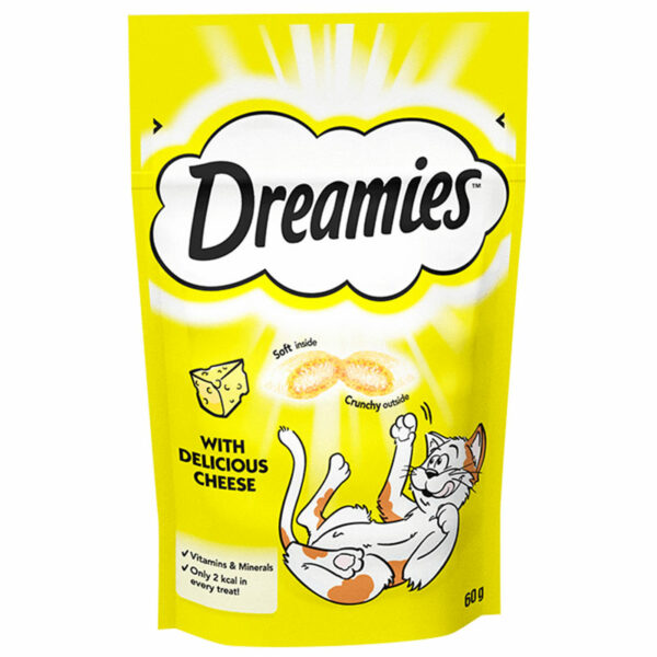 60g pack of Dreamies™ with Delicious Cheese