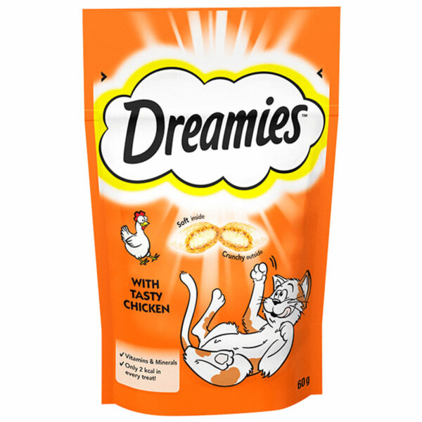 60g pack of Dreamies™ with Tasty Chicken