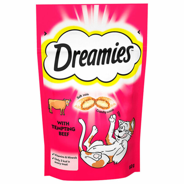 60g pack of Dreamies™ with Tempting Beef