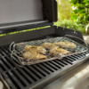 Hold onto garnishes and flavour with the Weber Grilling Basket - Large (Stainless Steel)