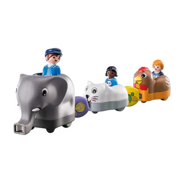 PLAYMOBIL 1.2.3 Animal Train For 18+ Months contents