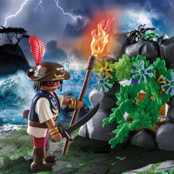 PLAYMOBIL Pirate Island with Treasure torch