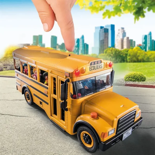 PLAYMOBIL City Life School Bus hand playing
