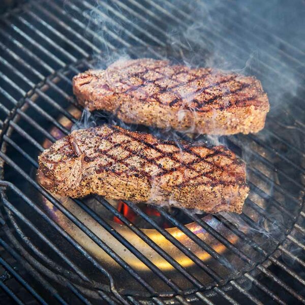 Searing Steaks using the cone of the Weber Charcoal Heat Controller