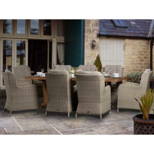 8 Seat Dining Set with Kuta Table & Chedworth Armchairs