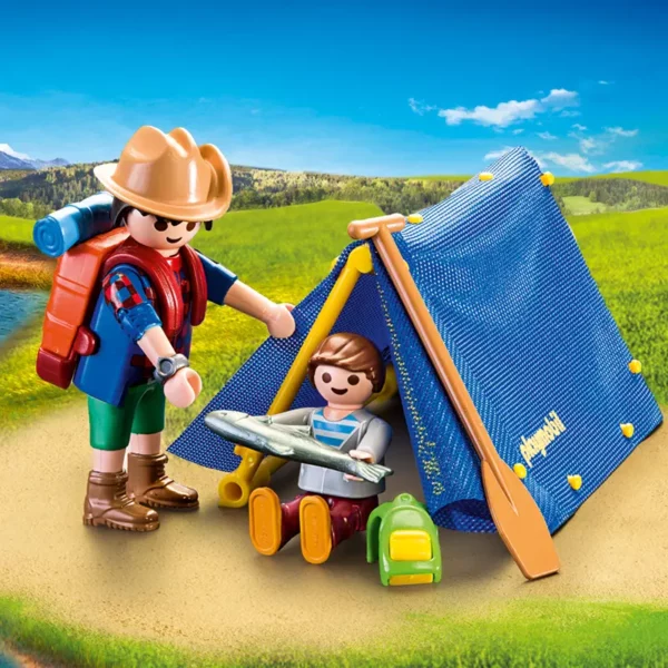 PLAYMOBIL Camping Large Carry Case boy holding fish