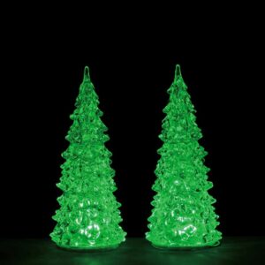 Lemax Medium Crystal Lighted Tree (Set of 2)