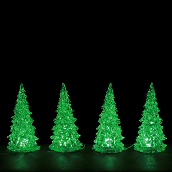 Lemax Small Crystal Lighted Tree (Set of 4)