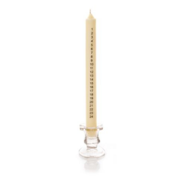 Premier Ivory Advent Candle with Glass Holder (25cm)