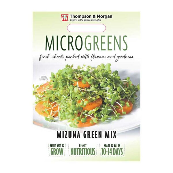 Thompson & Morgan Microgreens Mizuna Green Mix Seeds