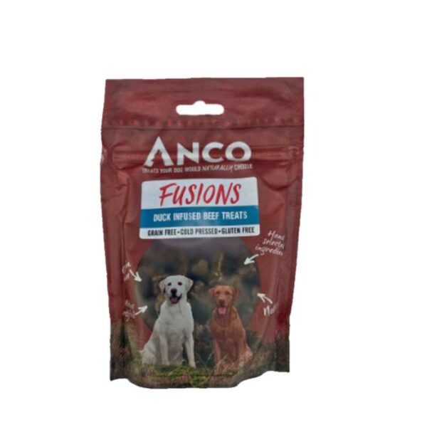Anco Fusions Duck Infused Beef Treats 100g