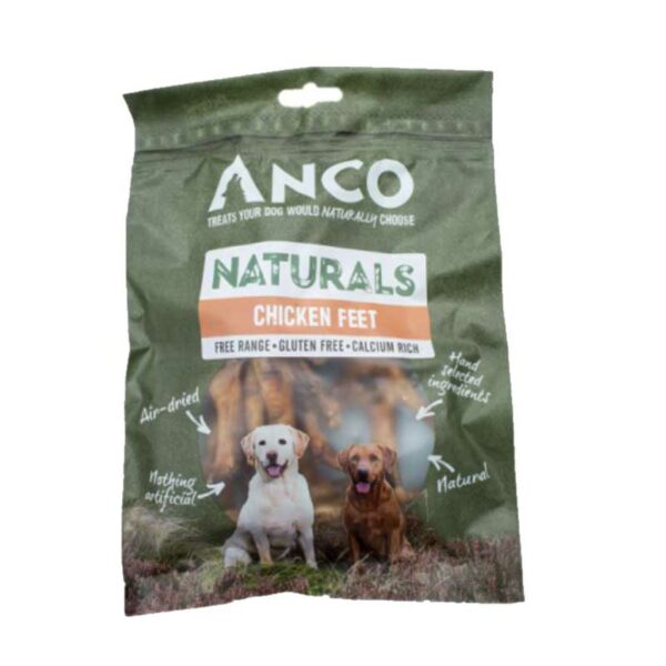 Anco Naturals Chicken Feet Dog Treats 100g
