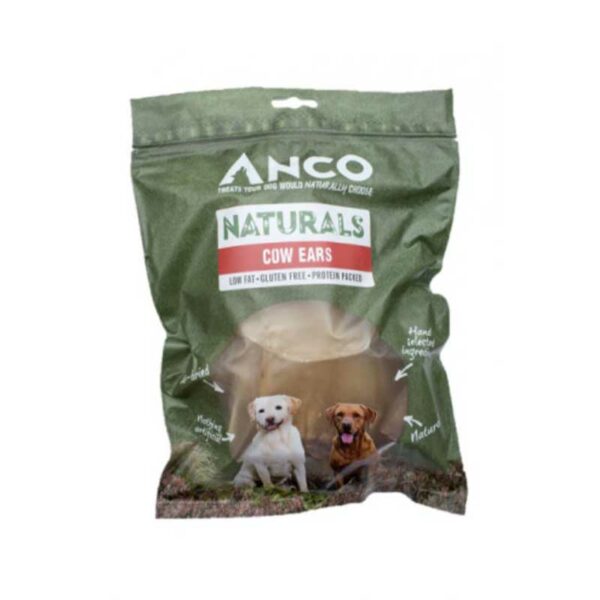 Anco Naturals Cow Ears Dog Treats 8pk
