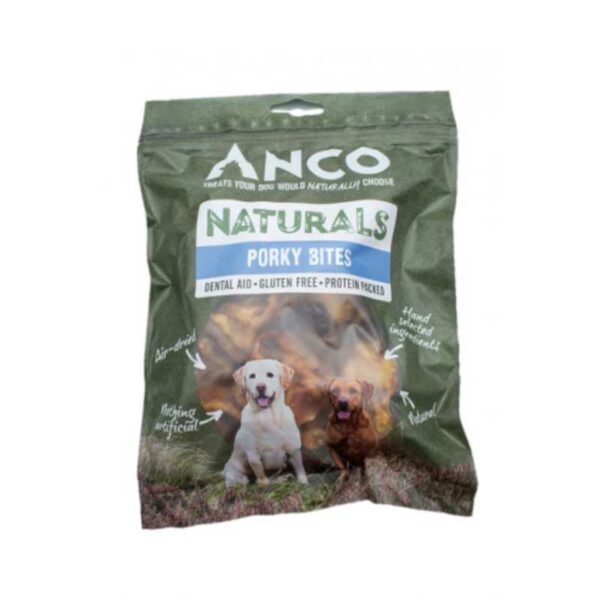 Anco Naturals Porky Bites Dog Treats 250g