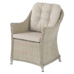 Armchair in Sandstone with season-proof Eco Oat seat & back cushions
