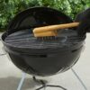 Weber Barbecue Brush, Bamboo 30cm in use