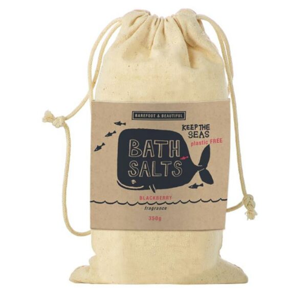 Barefoot & Beautiful Blackberry Bath Salts Bag 300g