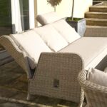 Bramblecrest Chedworth Reclining Sofa Set in Sandstone recline detail
