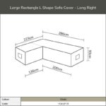 Bramblecrest Khaki Cover for Large Rectangle L Shape Sofa - Long Right