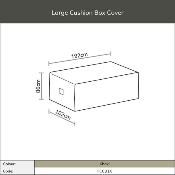 Bramblecrest Large Cushion Storage Box Cover in Khaki