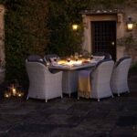 Bramblecrest Monterey 6 Seater Dining Set with Ceramic Firepit Table