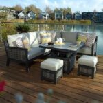 Bramblecrest Portofino Mini Modular Sofa Set with Adjustable Ceramic Table set high