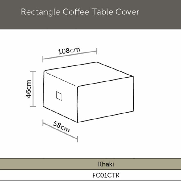 Bramblecrest Rectangle Coffee Table Cover dimensions