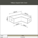 Bramblecrest Tetbury Square Sofa Cover dimensions