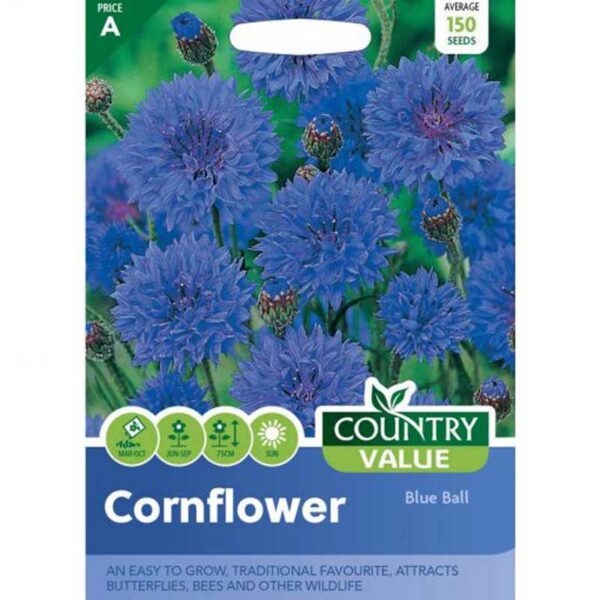 Country Value Cornflower Blue Ball Seeds