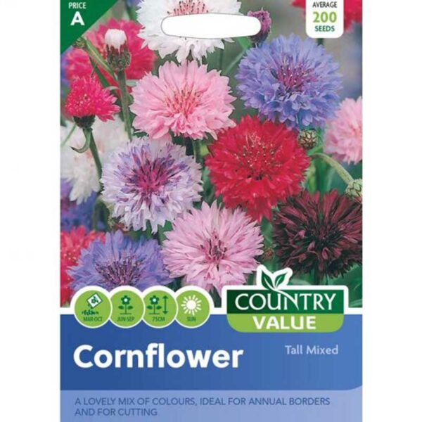 Country Value Cornflower Tall Mixed Seeds