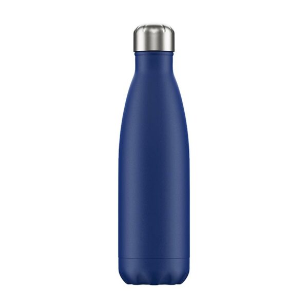 Chilly's Reusable Bottle - Matte Blue (500ml) back