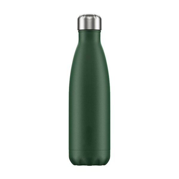 Chilly's Reusable Bottle - Matte Green (500ml) back