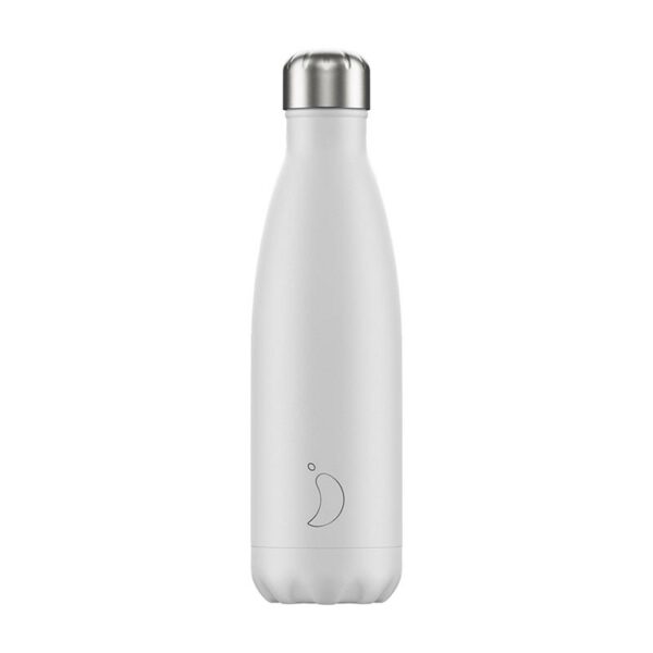 Chilly's Reusable Bottle - Monochrome White (500ml)