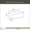 Dimensions for Bramblecrest Chedworth or Monterey Lounger Cover in Khaki