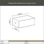 Dimensions for Bramblecrest Chedworth or Monterey Lounger Cover in Khaki