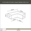 Dimensions for Bramblecrest Cover for La Rochelle/Portofino Square Modular Sofa in Khaki