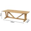 Dimensions for Bramblecrest Kuta Vintage Teak Table