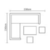 Dimensions for Bramblecrest Monterey Mini Casual Dining Suite in Sandstone