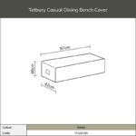 Dimensions for Bramblecrest Tetbury Casual Dining Bench Cover in Khaki