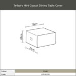 Dimensions for Bramblecrest Tetbury Mini Casual Dining Table Cover in Khaki