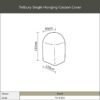 Dimensions for Bramblecrest Tetbury Single Hanging Cocoon Cover in Khaki