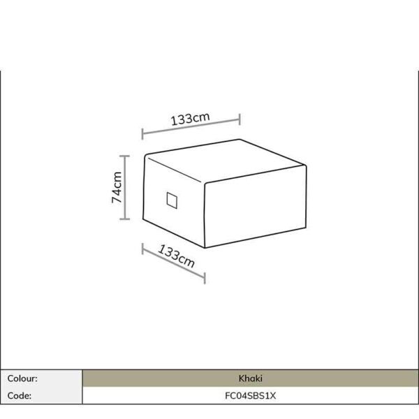 Dimensions for a Bramblecrest Balcony Set Cover (FC04SBS1X)