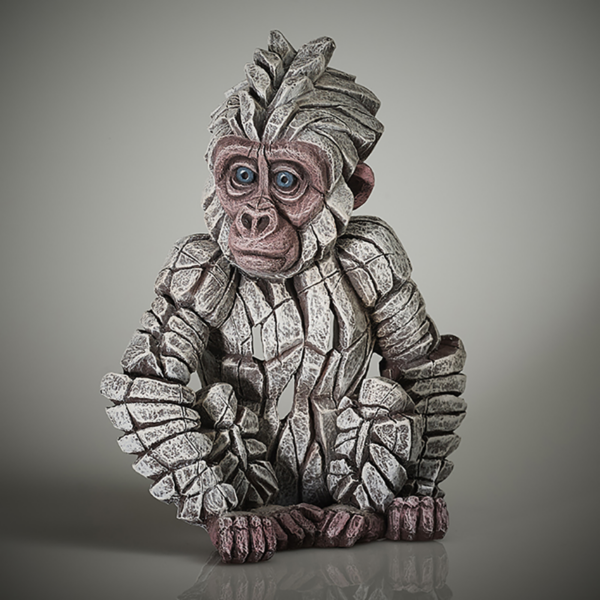 Edge Sculpture Baby Gorilla - Snowflake