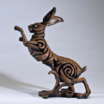 Edge Sculpture Boxing Hare - Brown Side