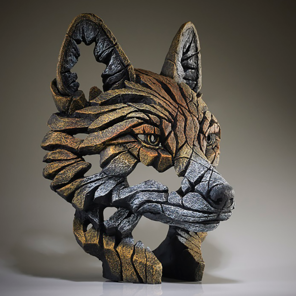 Edge Sculpture Fox Bust Side