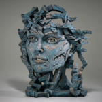 Edge Sculpture Venus Bust - Teal Side