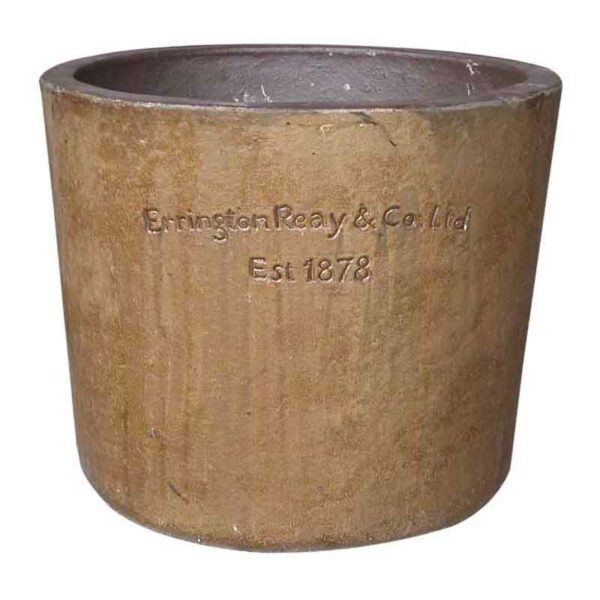 Errington Reay Courtyard Round Planter in Old Leather