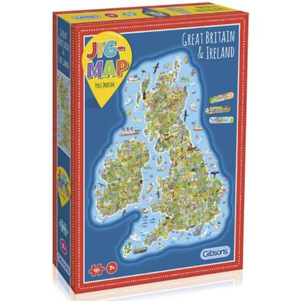 Gibsons Jig Map Great Britain & Ireland 150pc Jigsaw Puzzle Box