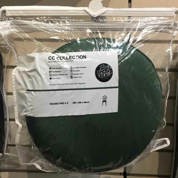 Glencrest CC Collection Round Bistro Pad Green (Pack of 2)